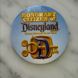Disney Gold and Blue Brooch